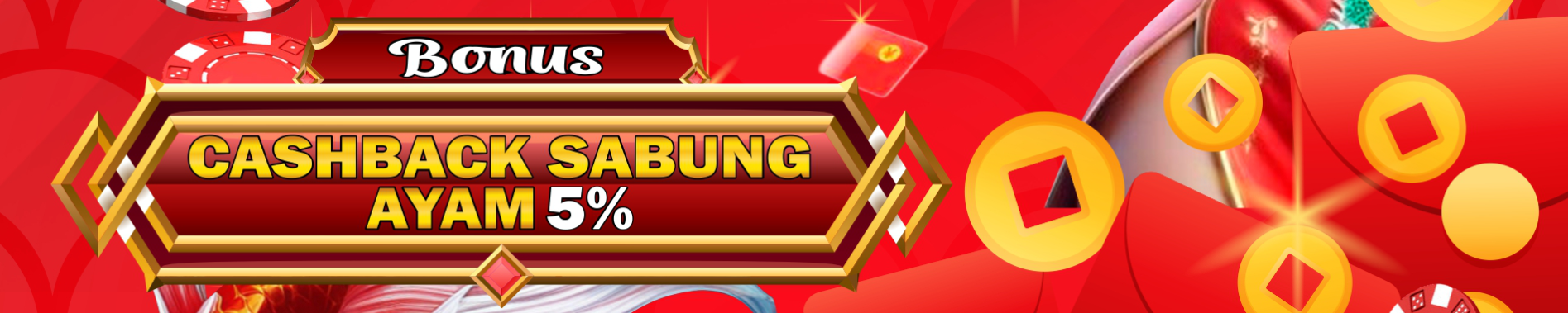 CASHBACK SABUNG AYAM 5%